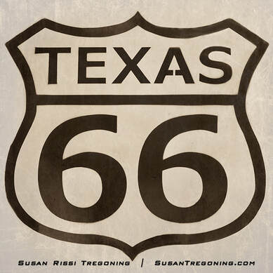 A Texas 66 sign found in the Amarillo, Texas, Route 66 Historic District.