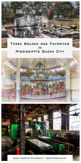 Three Golden Age Favorites in Mississippi's Queen City Pinterest Pin