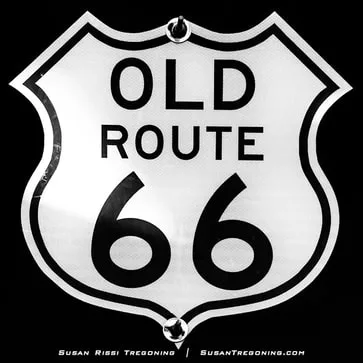 Route 66 signs tend to get stolen just about as quickly as they are put up so I try to photograph them anytime I see a different one. This is the black and white version of one I found in Vega, Texas, I thought it was interesting that it said Old Route 66 instead of Historic Route 66 like most of them do.