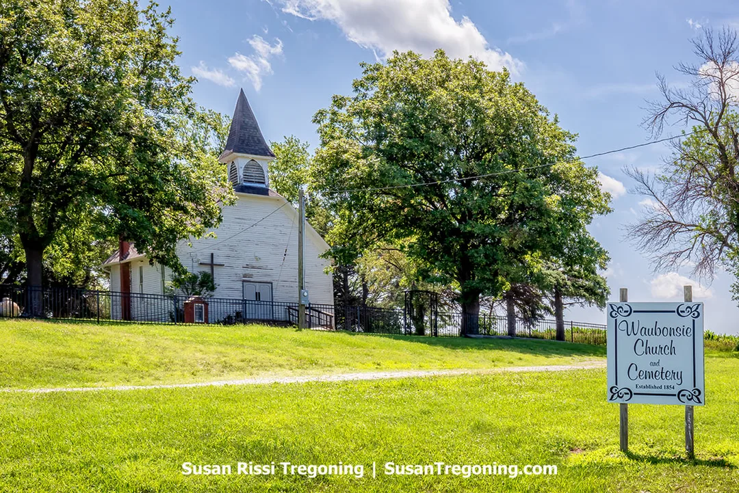 The Waubonsie Church and Cemetery on the Waubonsie Loop in the Iowa's Loess Hills National Scenic Byway. 