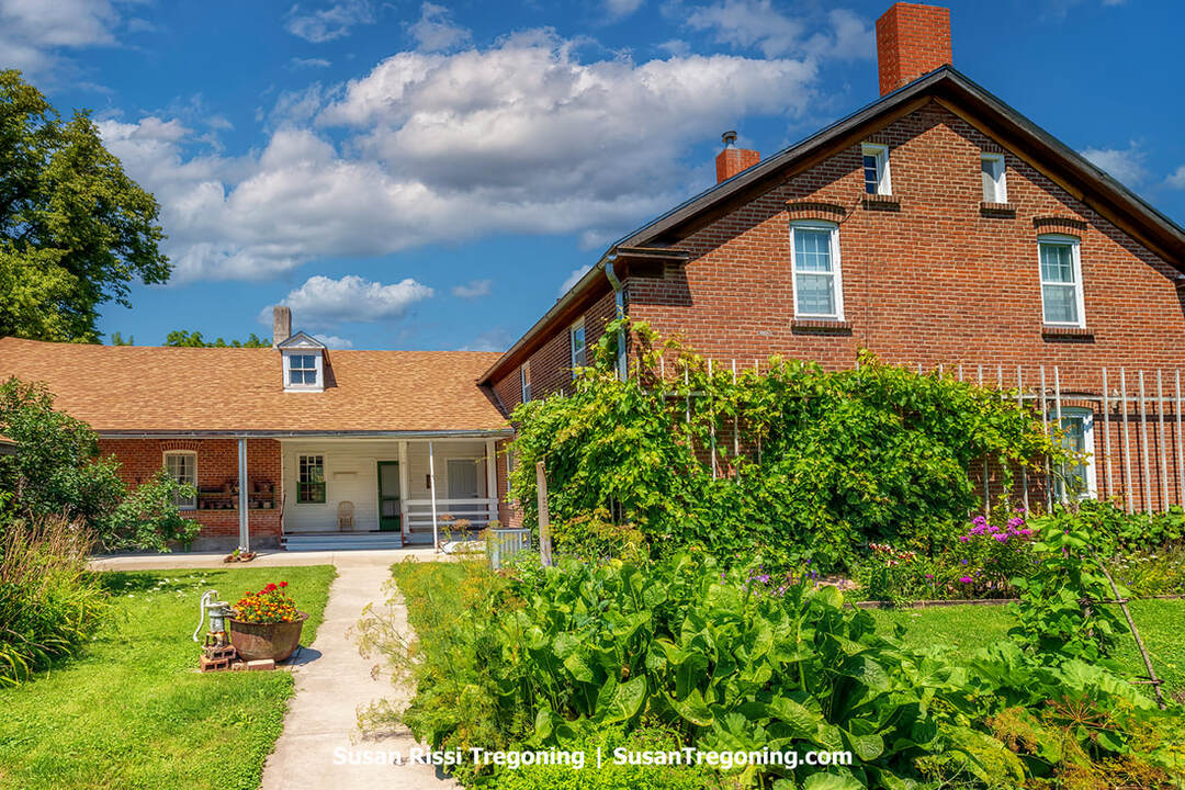 The entrance to the Ruedy Communal Kitchen in Middle Amana, which is the only surviving communal kitchen in Iowa’s Amana Colony. Erected in 1863, this building has been carefully preserved ever since it ceased serving meals to the community in 1932.