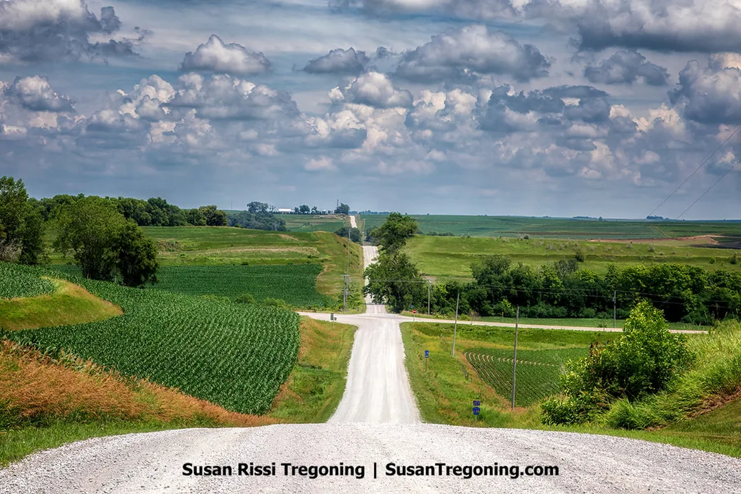 The Hitchcock Loop on the Loess Hills National Scenic Byway winds through the undulating Loess Hills.
