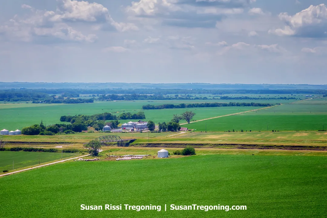 The Missouri River Valley is seen from the Murray Hill Scenic Overlook along the Fountainbleu Loop of the Loess Hills National Scenic Byway near Little Sioux, Iowa. 
