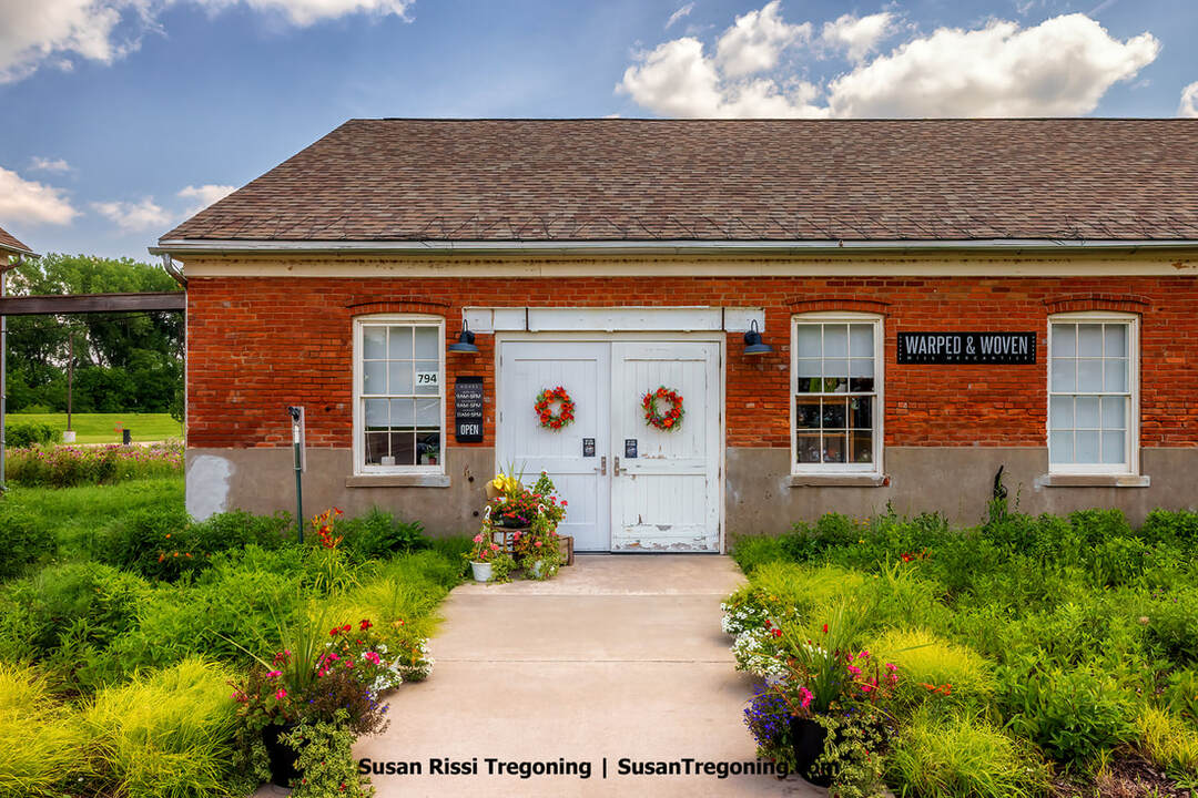 The Warped and Woven Mercantile part of the Amana Woolen Mill in Iowa’s Amana Colonies.
