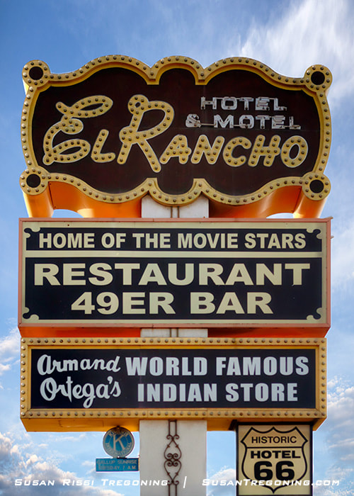 The historic El Rancho neon sign.