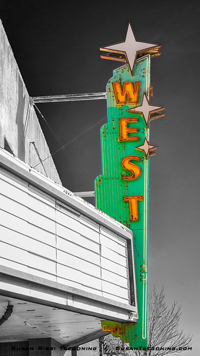 West Theater is the last theater still operating in Grants, New Mexico.
